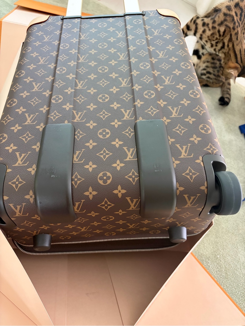 Louis Vuitton Monogram carry on suitcase  - Brown and Tan in the box - Picture 4 of 5